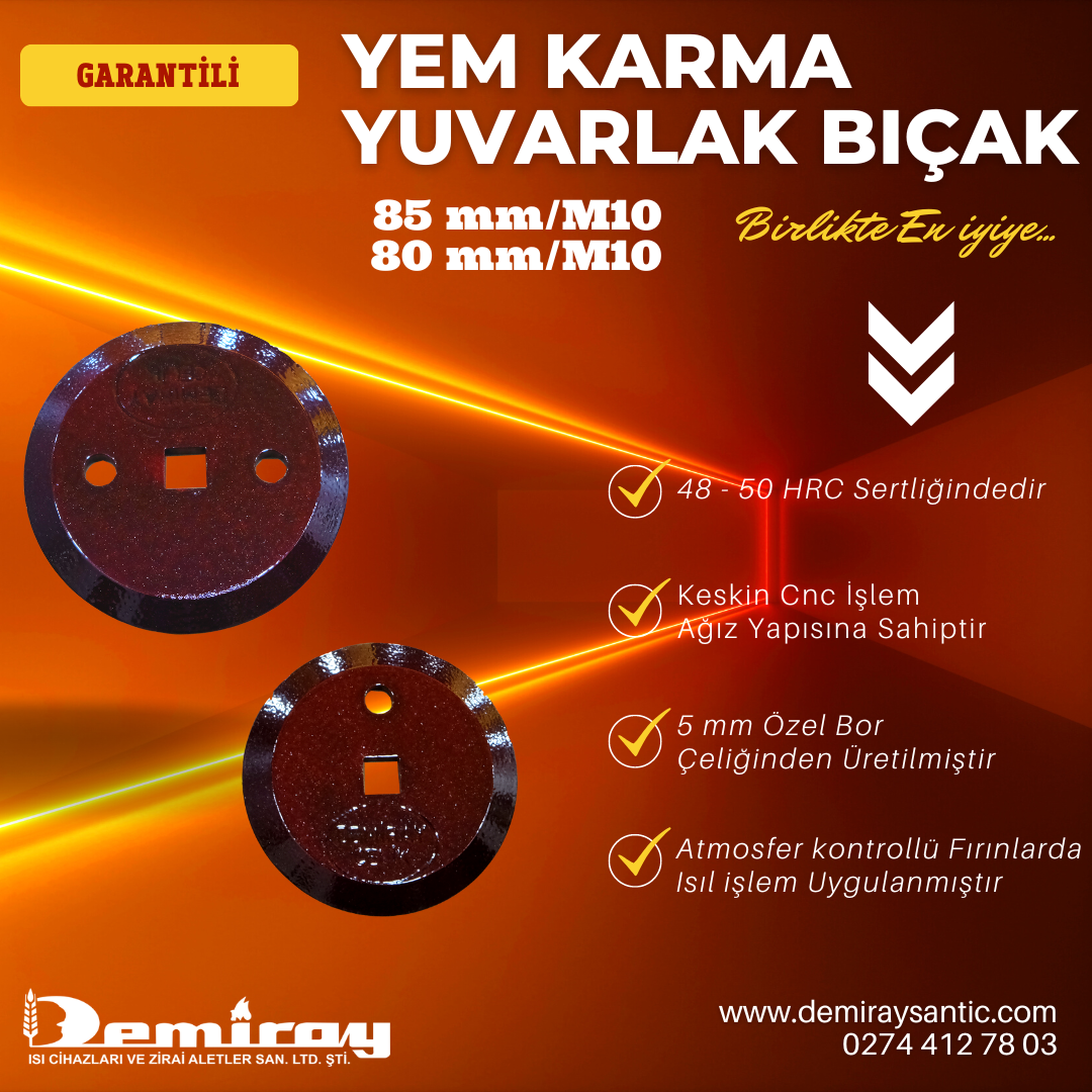  Yuvarlak Yem Karma Bıçağı
